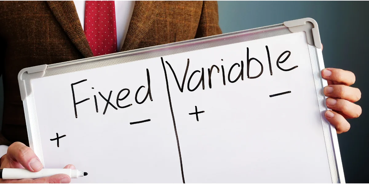 merchant cash advance repayment options: fixed vs variable payments on whiteboard