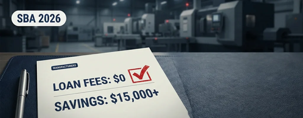 SBA loan fee waiver 2026